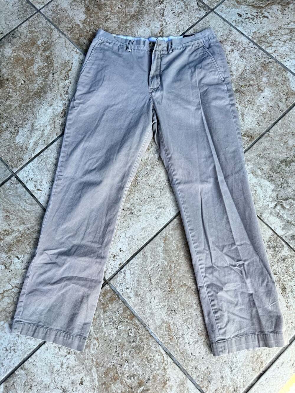 Polo Ralph Lauren The Polo Chino Classic Fit Cotton Twill Pants Beige Size 34x32